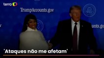 Cantora Nicki Minaj vai a evento de Trump e diz que é fã número 1 do presidente: 'Não vou mudar'