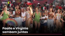 Virginia e Paolla Oliveira sambam juntas durante ensaio da Grande Rio