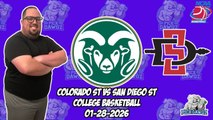 Colorado State vs San Diego State 1/28/26 Free College Basketball Picks and Predictions | NCAAB Pick