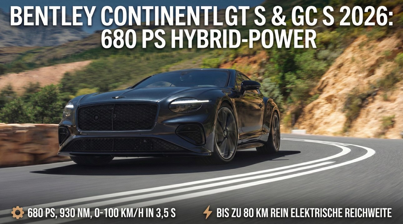 2026 Bentley GT S & GTC S: Offen oder geschlossen – pure Performance