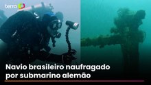 Mergulhadores localizam navio naufragado durante 2ª Guerra Mundial no litoral paulista