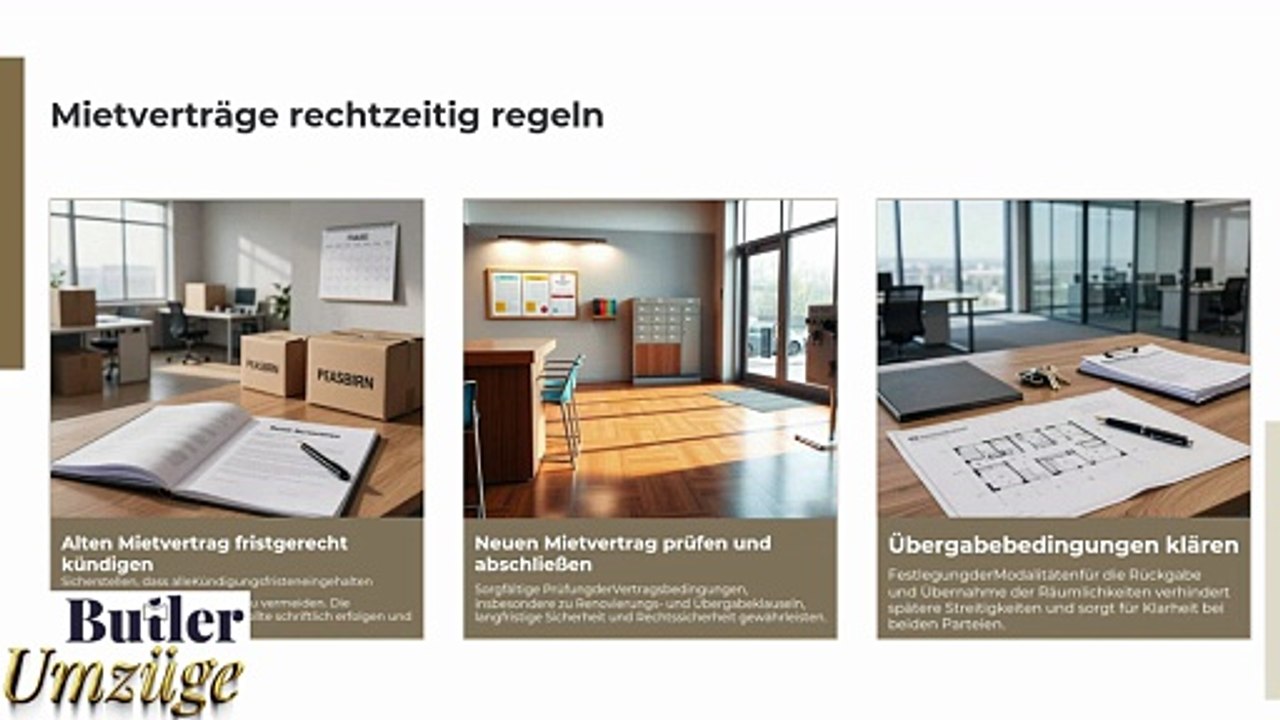 Checkliste für den Gewerbeumzug bei Butler Umzüge GmbH professionelle Unterstützung und Transparente Preise