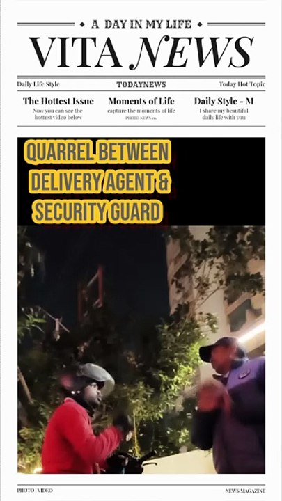 "Conflict at the Gate: Security vs. Delivery 🛑📦" #SecurityGuard #IndiaNews #PublicConflict