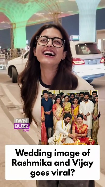 An AI-generated marriage photo of Rashmika Mand...
