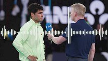 Entrevistas post partido a Carlos Alcaraz tras ganar a Zverev en semifinales del Open de Australia 2026