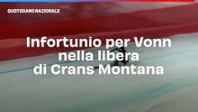 Infortunio per Vonn nella libera di Crans Montana