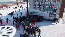 Sömestir tatilinin son günlerinde Türkiye'nin beyaz cennetindeki kalabalık objektiflere sığmadı!