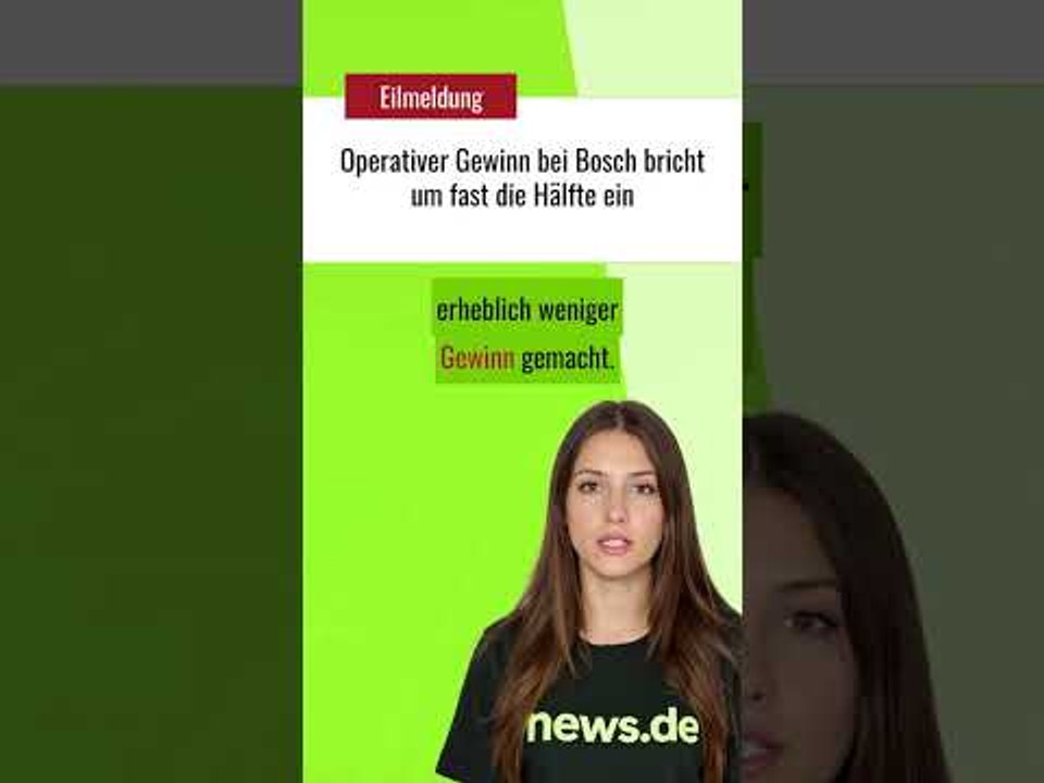 Operativer Gewinn bei Bosch bricht um fast die Hälfte ein