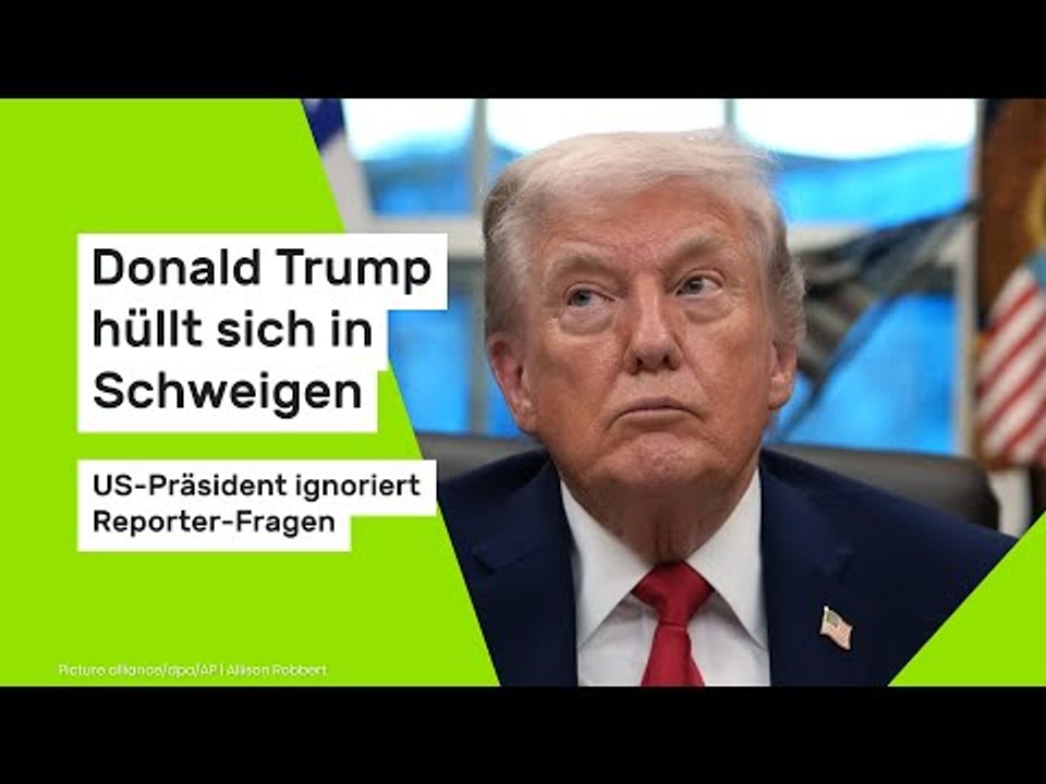 Donald Trump hüllt sich in Schweigen: US-Präsident ignoriert Reporter-Fragen