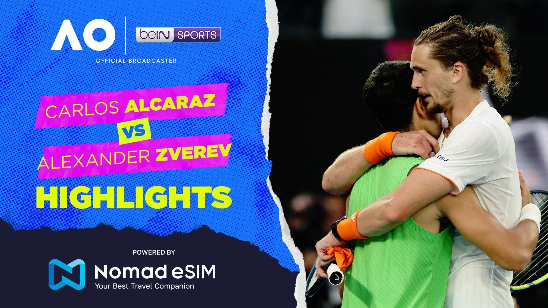 Carlos Alcaraz vs Alexander Zverev | Match Highlights | Australian Open ...