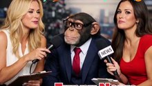 Monkey🐒 funny news interview viral joks monkey funny video #News viral monkey