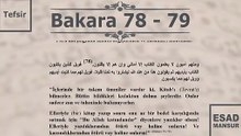 Esad Mansur - Bakara Suresi Tefsiri 78-79