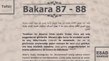 Esad Mansur - Bakara Suresi Tefsiri 87-88