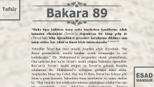 Esad Mansur - Bakara Suresi Tefsiri 89