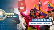 Pdta. (E) Rodríguez firma reforma de Ley de Hidrocarburos con petroleros
