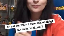 le doigt sur l'allume cigare