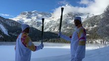 Le Truppe Alpine portano la Fiamma Olimpica al lago di  Tovel