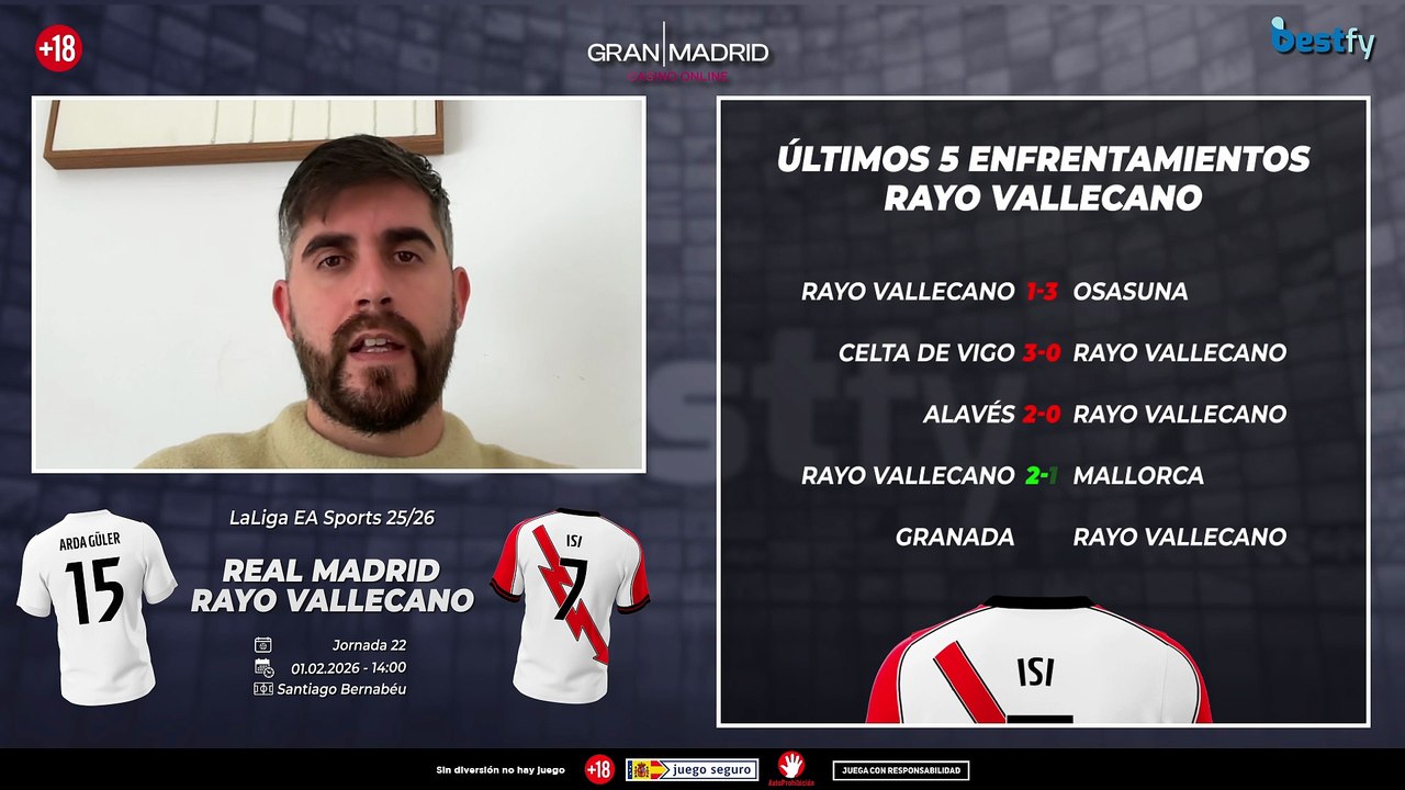 Duelo entre Real Madrid y Rayo