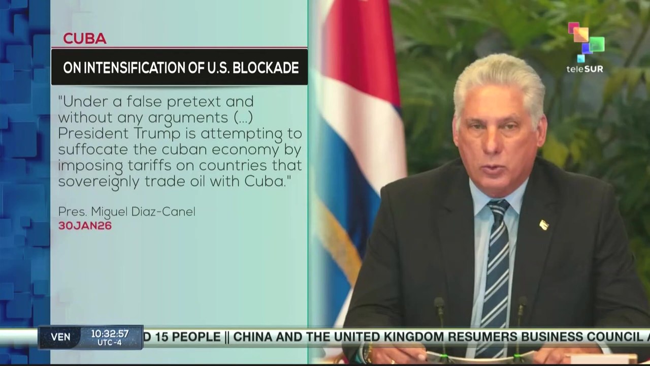 Cuban president denounced intensification of U.S blockade