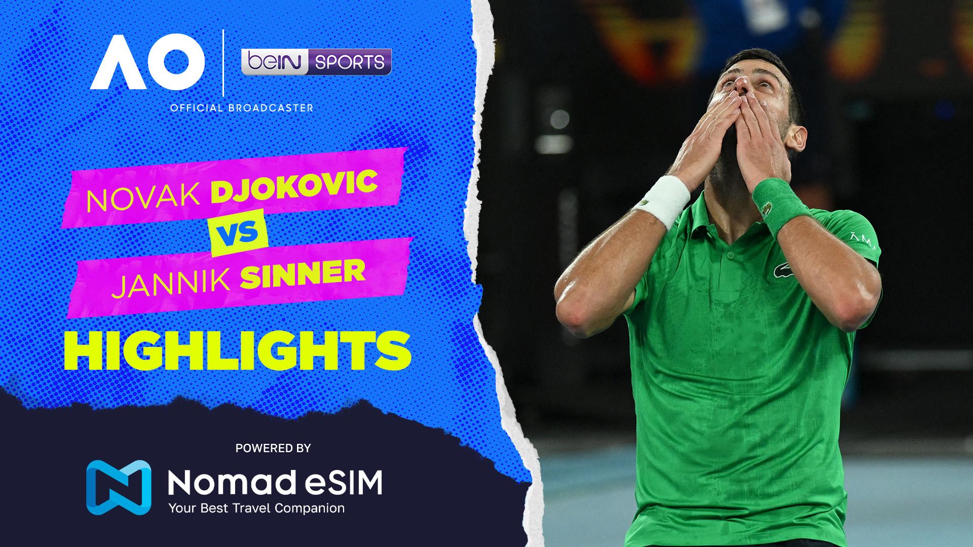 Novak Djokovic vs Jannik Sinner | Match Highlights | Australian Open 2026