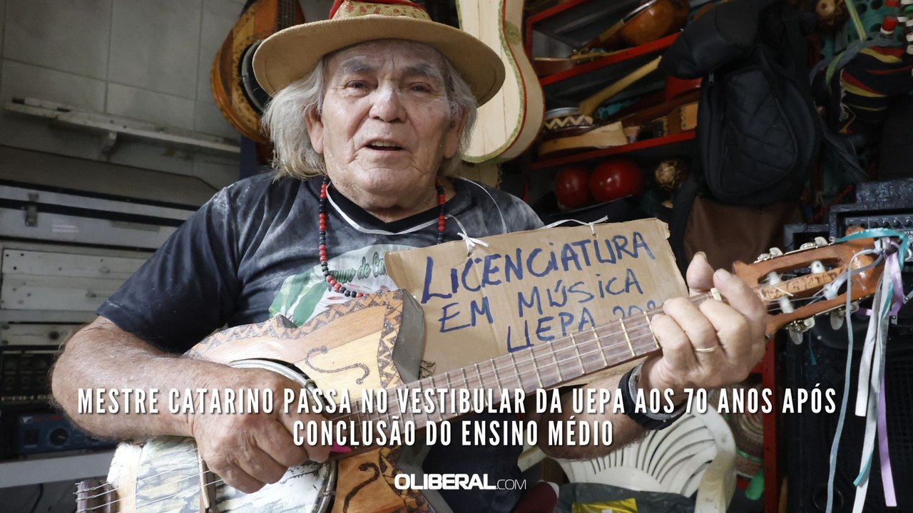 Mestre Catarino passa no vestibular da UEPA aos 70 anos após conclusão do ensino médio