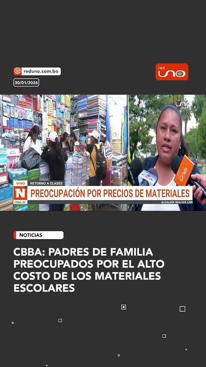 Cbba: Padres de familia preocupados por el alto costo de los materiales escolares
