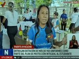 Más de 900 alumnos beneficiados con la entrega de uniformes en el estado Amazonas