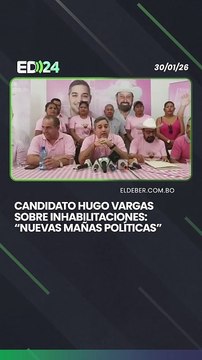 Candidato Hugo Vargas sobre inhabilitaciones: “nuevas mañas políticas”
