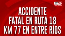 Accidente fatal en ruta 18: una camioneta chocó de frente con un camión brasilero
