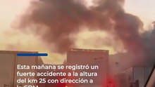 Esta mañana se registró un fuerte accidente a la altura del km 25 con dirección a la CDMX.