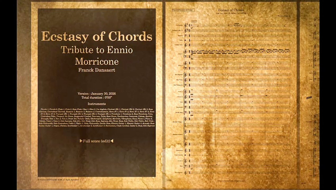 Ecstasy Of Chords | Tribute to Ennio Morricone