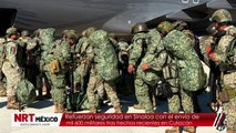Refuerzan seguridad en Sinaloa con el envío de mil 600 militares tras hechos recientes en Culiacán