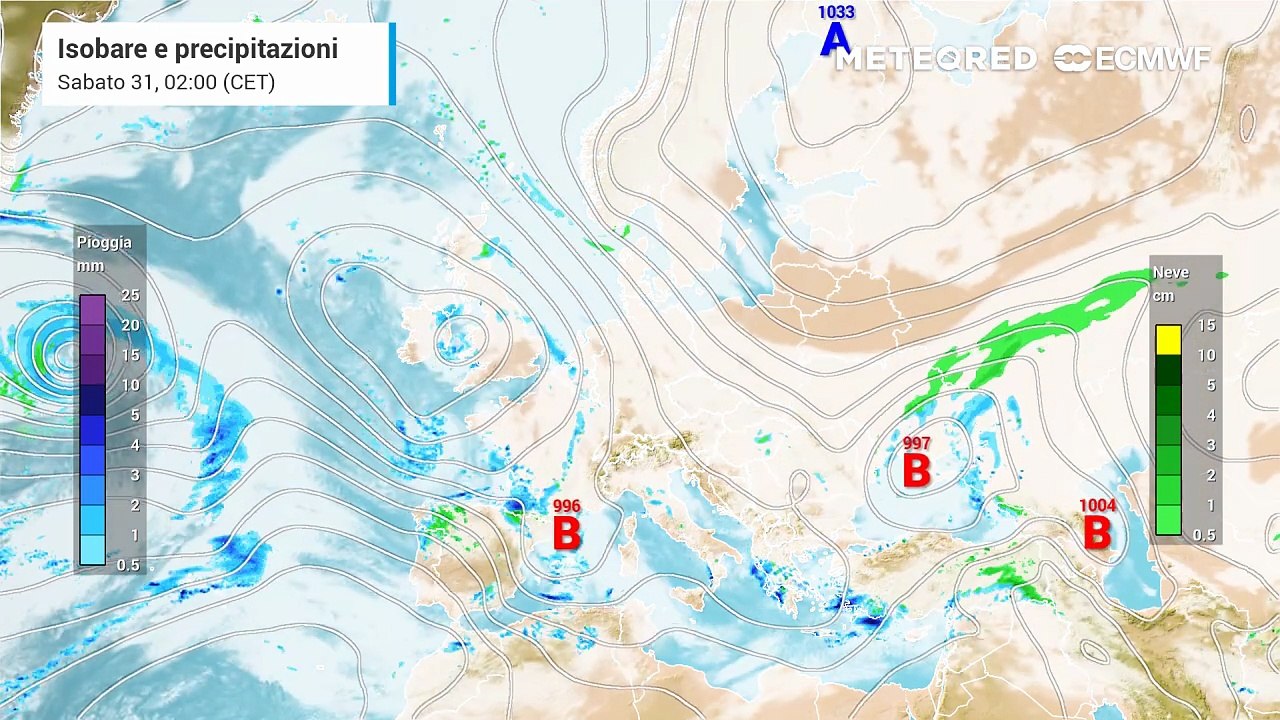 Perturbazioni a ripetuzione verso l'Italia, nel mirino il centro sud