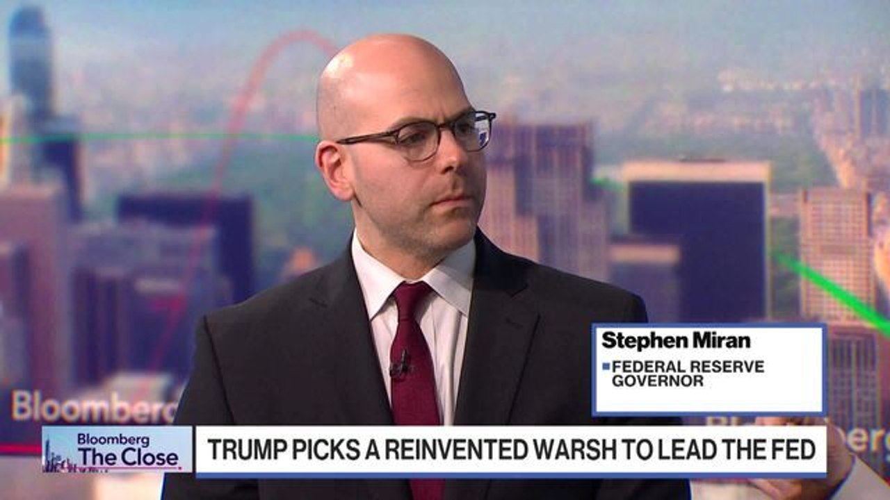 Miran Says Fed Can Proceed at Slower Pace of Rate Cuts