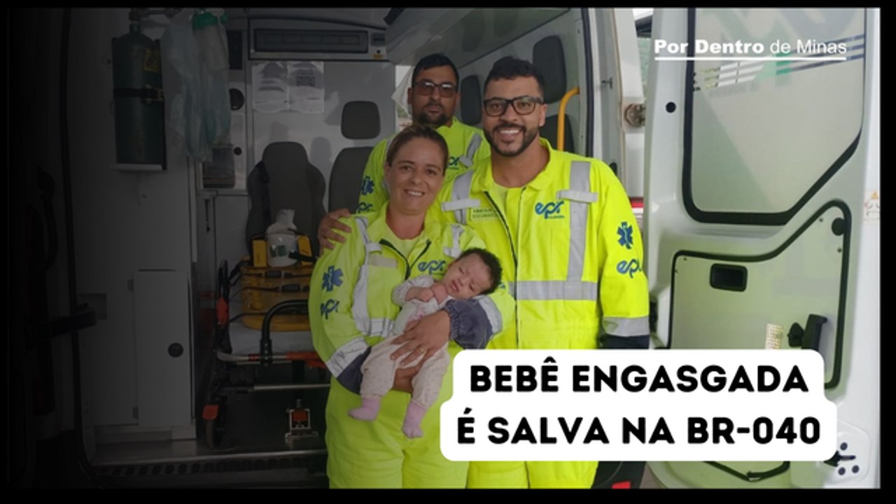 Bebê engasgada é salva por equipe da concessionária da BR-040