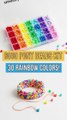 Pony Beads Bulk for Crafts – Simetufy 6000PCS 30 Colors Kandi Beads Kit with Stack Storage Box