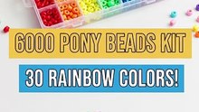 Pony Beads Bulk for Crafts – Simetufy 6000PCS 30 Colors Kandi Beads Kit with Stack Storage Box