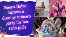 Neeru Bajwa celebrates twin daughters Aakira and Aaliya’s 6th birthday with magical unicorn-themed bash