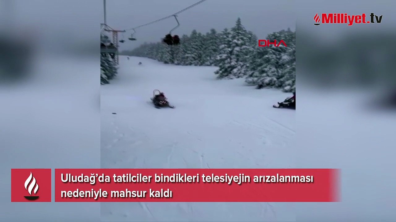 Uludağ'da telesiyej arızası: 40 tatilci mahsur kaldı