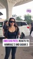 Ameesha Patel reacts to Hamraaz 2 and Gadar 3 as she gets clicked at Mumbai airport