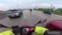 Trafikte akılalmaz anlar... Uçan tekmeli trafik magandaların öfkesinin bedeli ağır oldu!