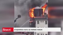 Ataşehir'de 4 katlı iş yerinde yangın