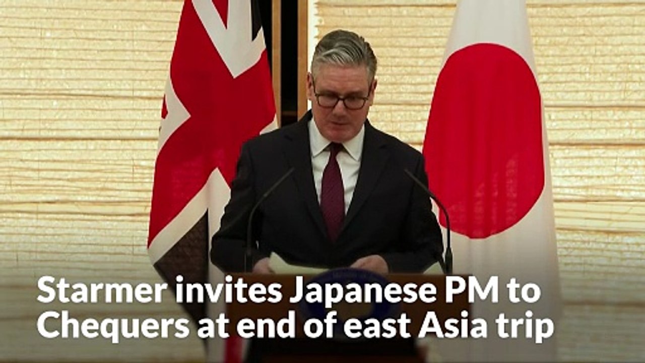 Starmer invites Japanese PM to Chequers at end of east Asia trip