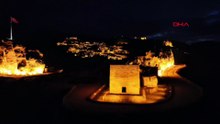 Tarihi Hasankeyf Kalesi ve Şaab Vadisi gece dronla görüntülendi