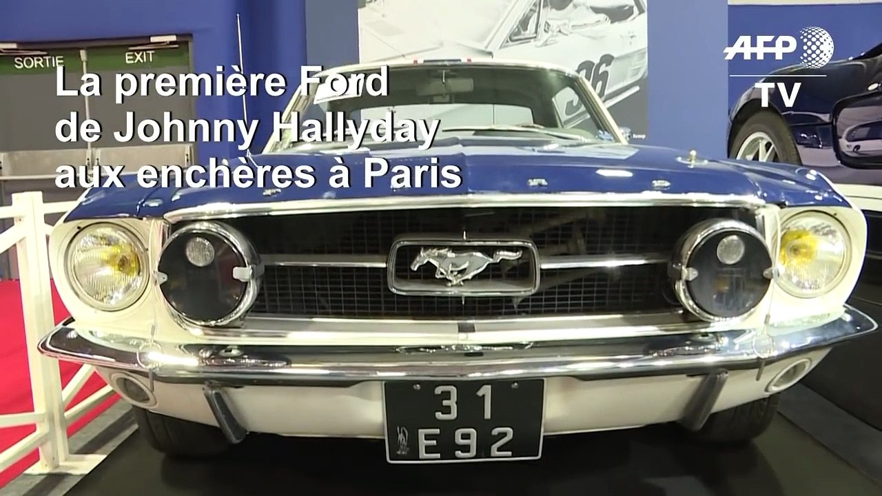 2020 – Johnny Hallyday – Vente aux enchères de la Ford Mustang de Johnny Hallyday à Paris (AFP News, 7 février)