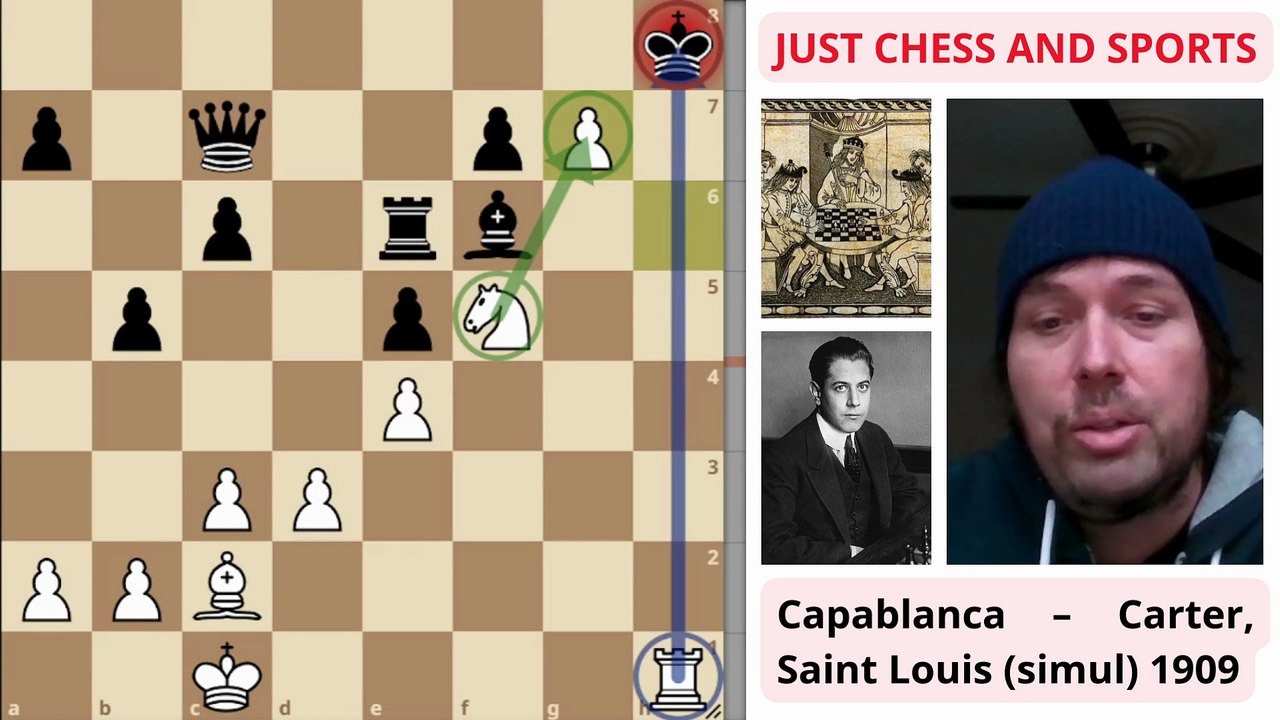 José Raúl Capablanca ganando con tácticas de ajedrez (1)