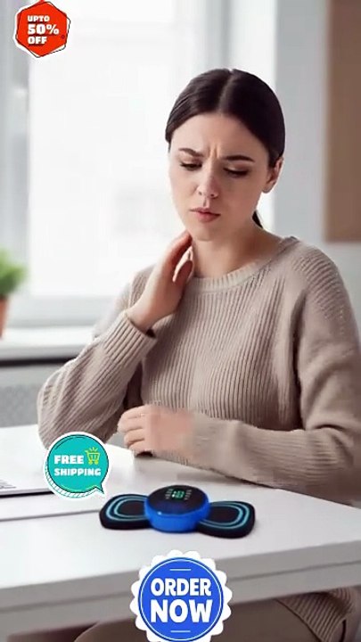 EMS Neck & Muscle Massager – 8 Modes, 19 Levels | Instant Pain Relief & Muscle Relaxation