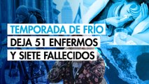 Temporada de frío 2025-2026: van 7 muertos y 51 personas enfermas por hipotermia e intoxicación