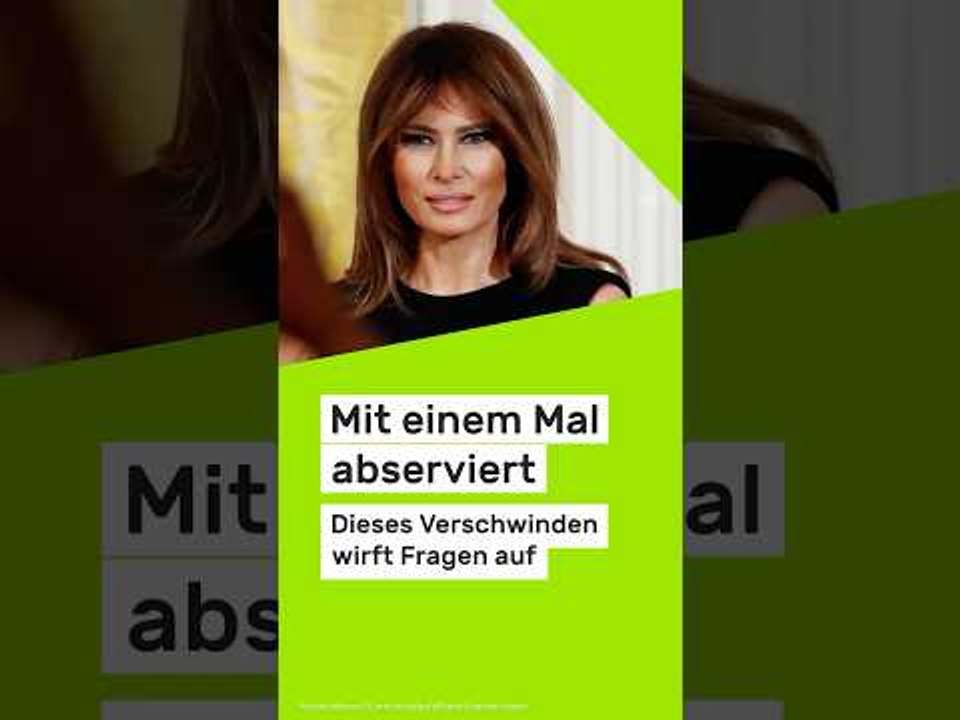 Melania Trump: Mit einem Mal abserviert - dieses Verschwinden wirft Fragen auf