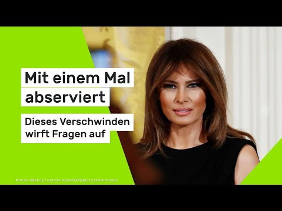 Melania Trump: Mit einem Mal abserviert - dieses Verschwinden wirft Fragen auf